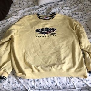 Yellow US Open Pebble Beach Vintage Crewneck